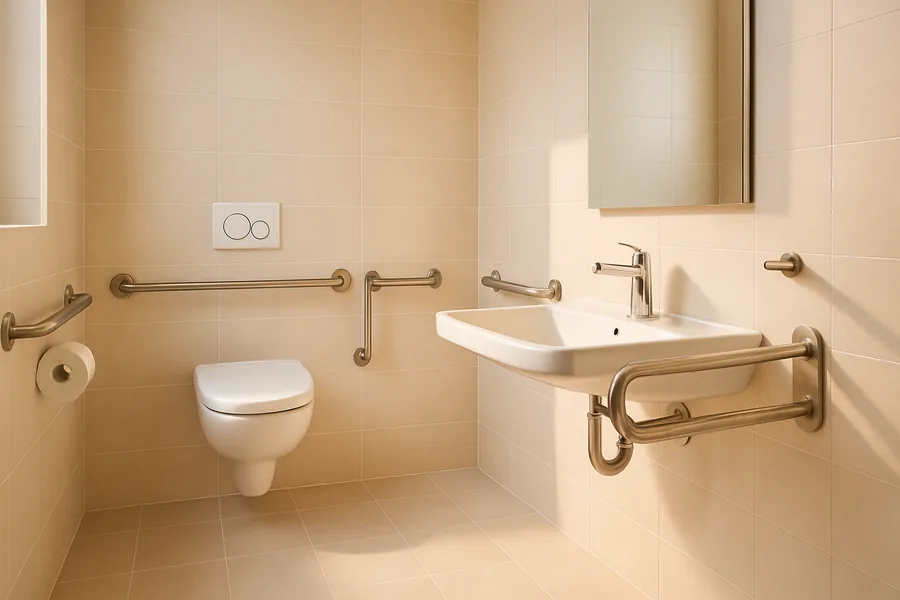 Barrierefreies Bad mit bodengleicher Dusche – Fliesen Dimov Erlangen